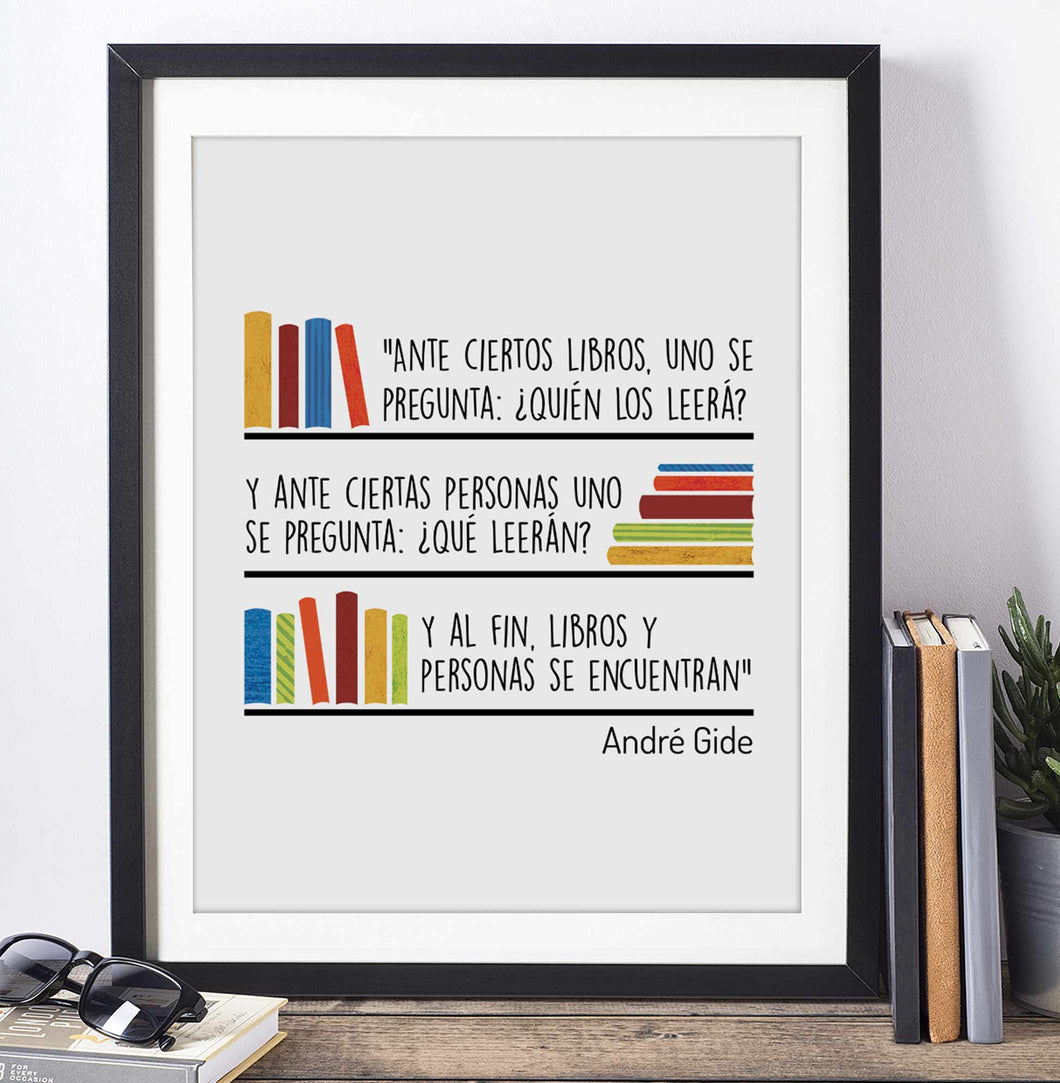 Lámina André Gide 'Libros y lectores'
