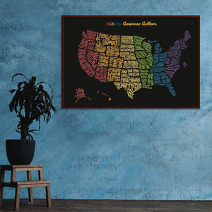 Lámina 'LGBTQ+ American Authors Map II'