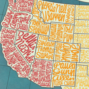 Lámina 'LGBTQ+ American Authors Map III'