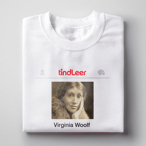 camiseta virginia woolf faro habitación propia tindleer humor literario regalos para lectores