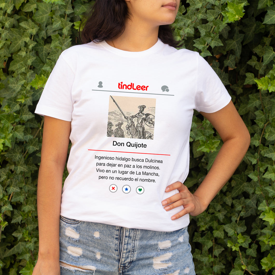 camiseta don quijote tindleer humor literario regalos para lectores