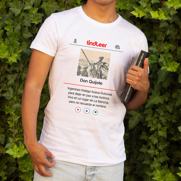 camiseta don quijote tindleer molinos humor literario regalos para lectores