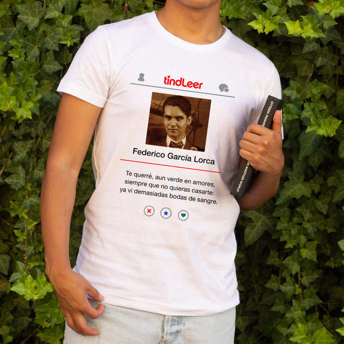 camiseta Federico garcía lorca tindleer bodas de sangre humor literario regalos para lectores