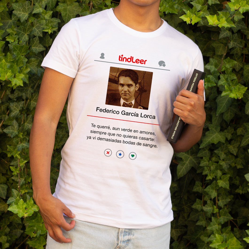camiseta Federico garcía lorca tindleer bodas de sangre humor literario regalos para lectores