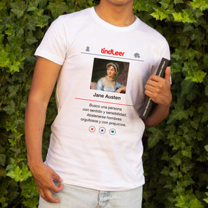 camiseta jane austen orgullo y prejuicio sentido y sensibilidad tindleer humor literario regalos para lectores