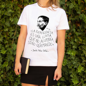 Camiseta Benito Pérez Galdós 'La experiencia es...' - mujer