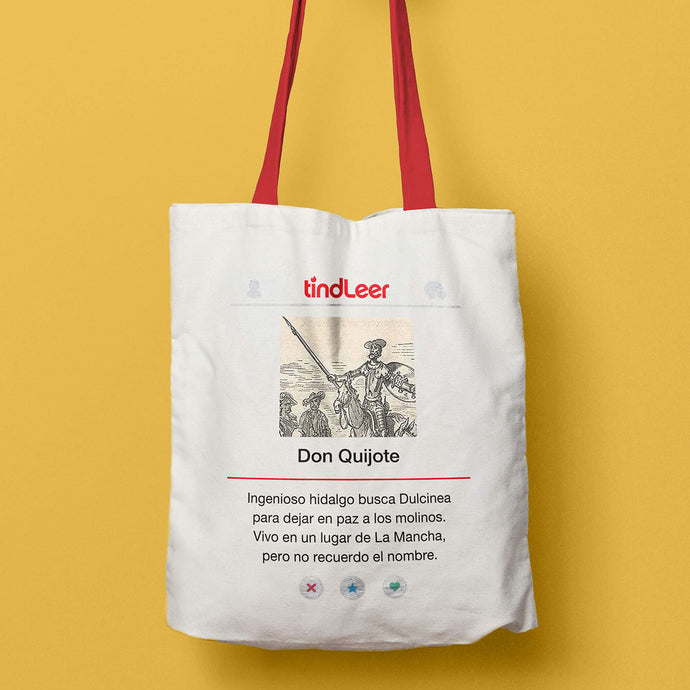 tote bag don quijote tindleer molinos humor literario regalos para lectores