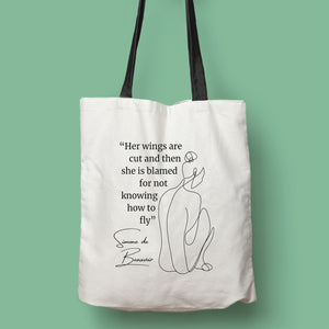 Tote bag 'Mujer con alas II' – TindLeer