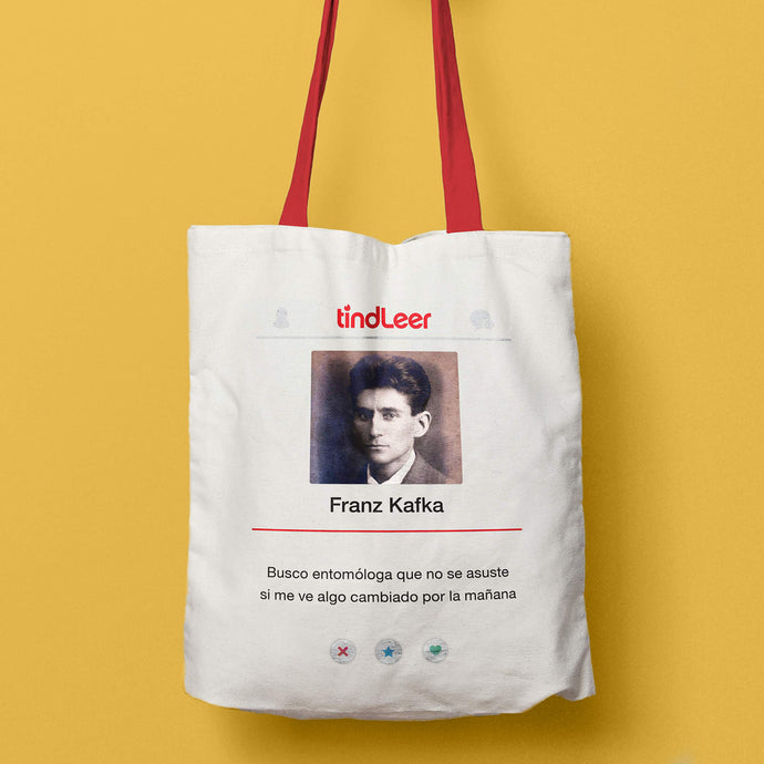 tote bag franz kafka metamorfosis tindleer humor literario regalos para lectores