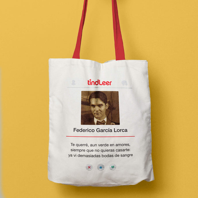 tote bag totebag Federico garcía lorca tindleer bodas de sangre humor literario regalos para lectores