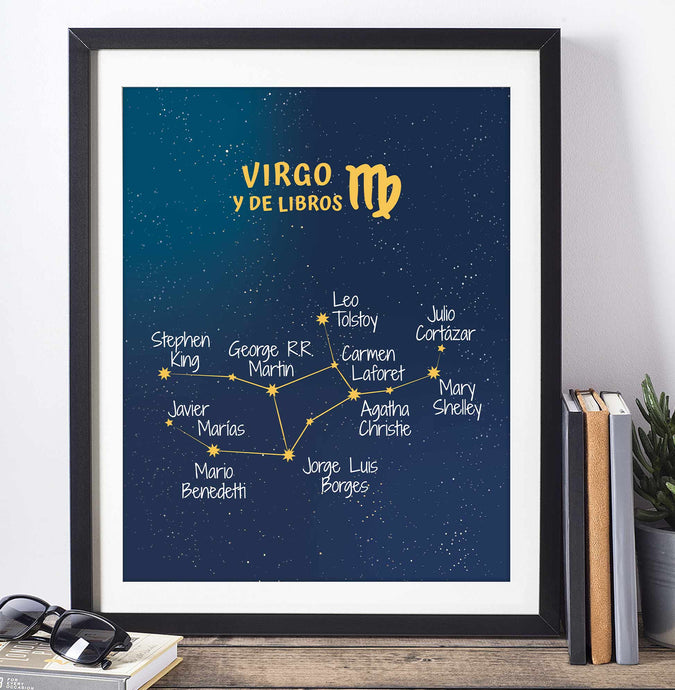 Lámina 'Virgo y de libros'
