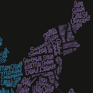 Lámina 'LGBTQ+ American Authors Map II'