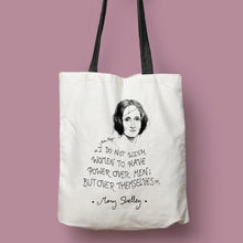 Cargar imagen en el visor de la galería, Tote bag Mary Shelley &#39;I do not wish...&#39;