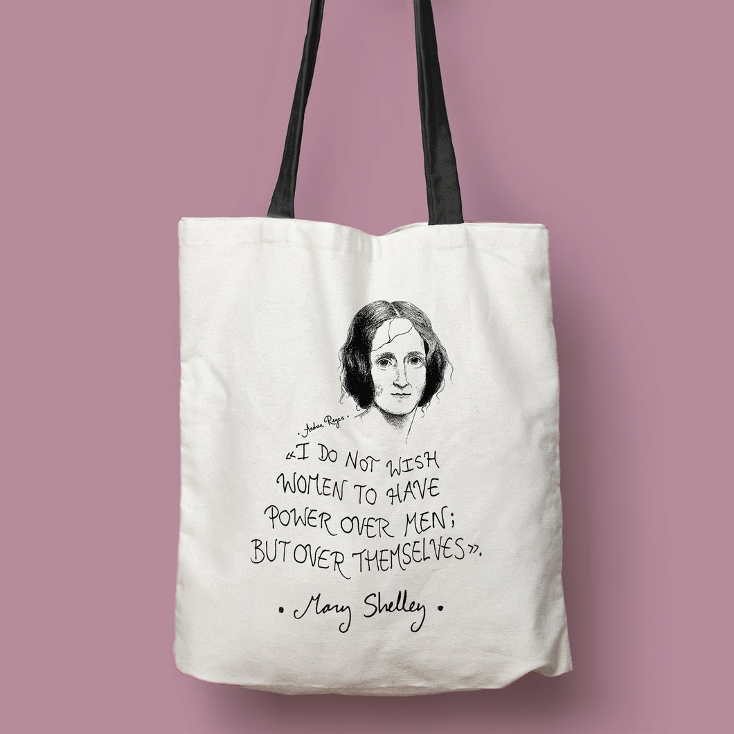 Tote bag Mary Shelley 'I do not wish...'