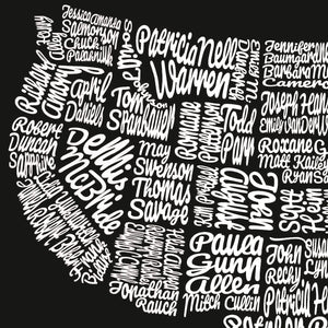 Lámina 'LGBTQ+ American Authors Map'