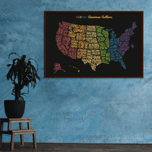 Cargar imagen en el visor de la galería, Lámina &#39;LGBTQ+ American Authors Map II&#39;