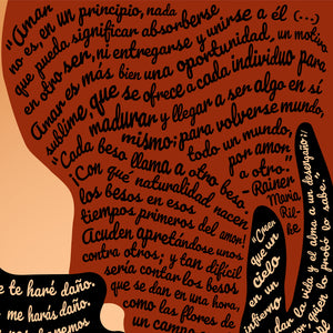 Poster con citas de amor de Lope de Vega, Alfonsina Storni, Edgar Allan Poe y Marcel Proust