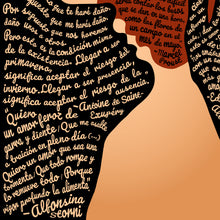 Cargar imagen en el visor de la galería, Poster con citas de amor de Lope de Vega, Alfonsina Storni, Edgar Allan Poe y Marcel Proust