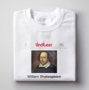 camiseta william shakespeare tindleer ser o no ser humor literario regalos para lectores