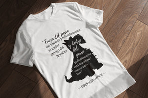 Camiseta 'Perros y libros' - hombre - TindLeer