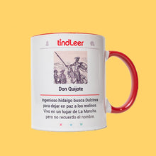 Cargar imagen en el visor de la galería, taza don quijote tindleer molinos humor literario regalos para lectores