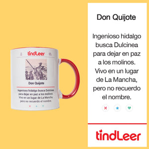 taza don quijote tindleer molinos humor literario regalos para lectores