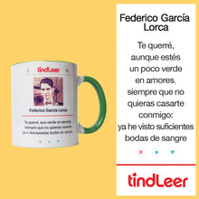 Cargar imagen en el visor de la galería, taza Federico garcía lorca tindleer bodas de sangre humor literario regalos para lectores