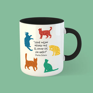 Taza Charles Dickens 'El amor de un gato'