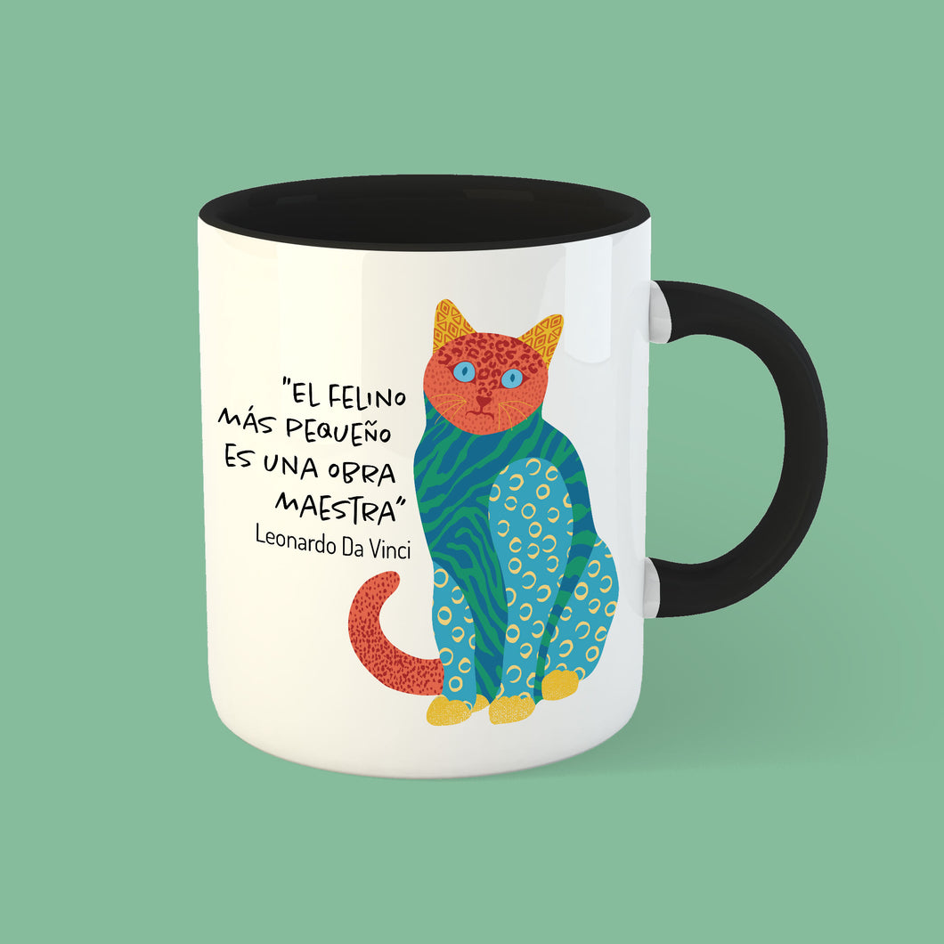Taza Leonardo da Vinci 'El gato, una obra maestra'