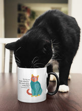 Cargar imagen en el visor de la galería, Taza Leonardo da Vinci &#39;El gato, una obra maestra&#39;