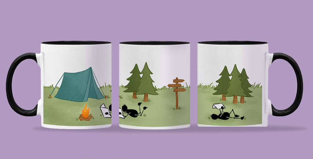Taza de camping para amantes de la lectura