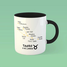 Cargar imagen en el visor de la galería, Taza Zodiaco &#39;Tauro y de libros&#39;