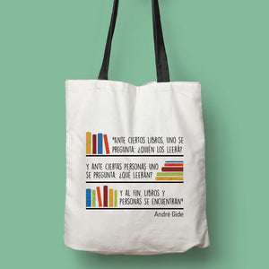 Tote bag André Gide 'Libros y lectores'