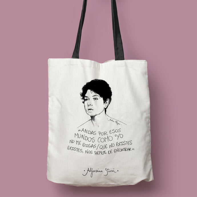 Tote bag Alfonsina Storni 'Andas por esos mundos...'