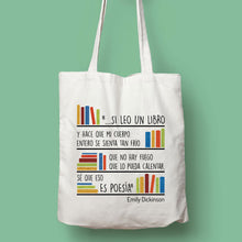 Cargar imagen en el visor de la galería, Tote bag Emily Dickinson &#39;El poder de la poesía&#39;