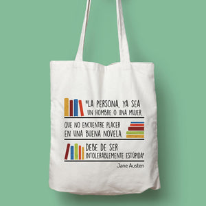 Tote bag Jane Austen 'Para lectores inteligentes'