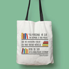 Cargar imagen en el visor de la galería, Tote bag Jane Austen &#39;Para lectores inteligentes&#39;