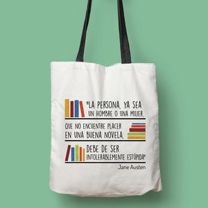 Tote bag Jane Austen 'Para lectores inteligentes'