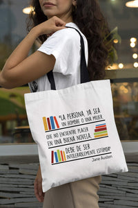 Tote bag Jane Austen 'Para lectores inteligentes'