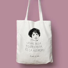 Cargar imagen en el visor de la galería, Tote bag Rosalía de Castro &#39;¡Cuán bella...&#39;