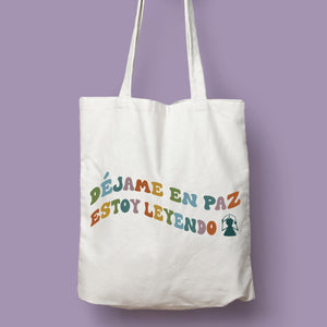 Tote bag 'Déjame en paz, estoy leyendo' III