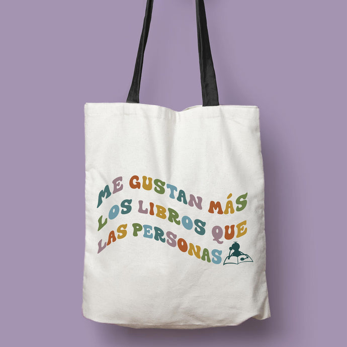 Tote bag 'Prefiero libros a personas' II