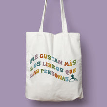 Cargar imagen en el visor de la galería, Tote bag &#39;Prefiero libros a personas&#39; II
