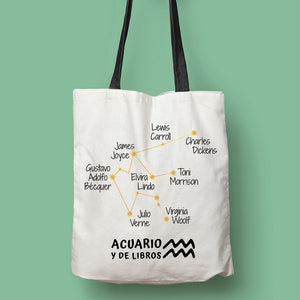 Tote bag 'Acuario y de libros'