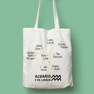 Tote bag 'Acuario y de libros'