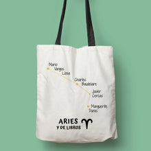 Cargar imagen en el visor de la galería, Tote bag &#39;Aries y de libros&#39;