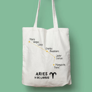 Tote bag 'Aries y de libros'