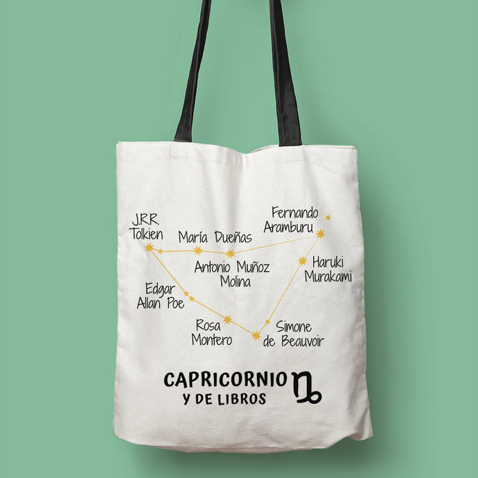 Tote bag 'Capricornio y de libros'
