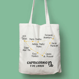 Tote bag 'Capricornio y de libros'