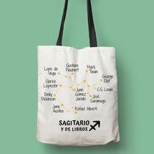 Cargar imagen en el visor de la galería, Tote bag &#39;Sagitario y de libros&#39;